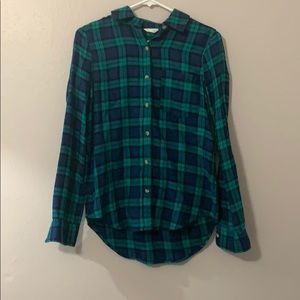 Blue Women’s Button Up Flannel